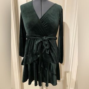 Deep Green Velvet Dress size S